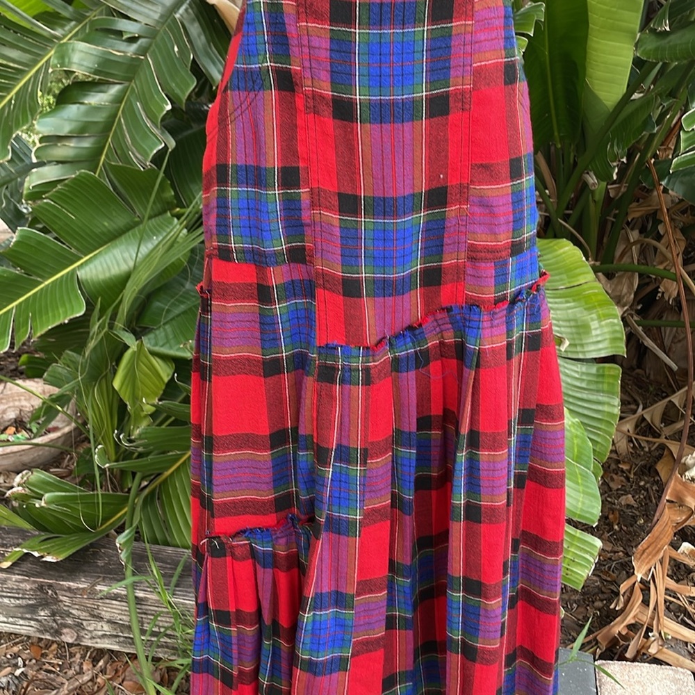 BDG drop waste plaid overall slip dress - Picture 4 of 11